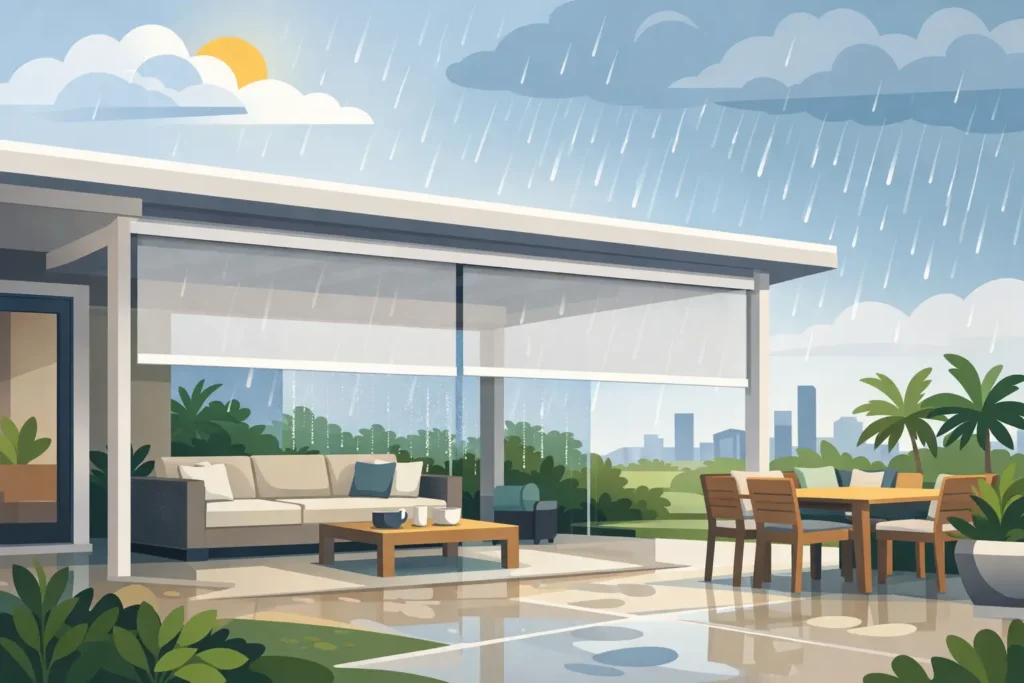 Alfresco Rain Protection Blinds for Perth Homes
