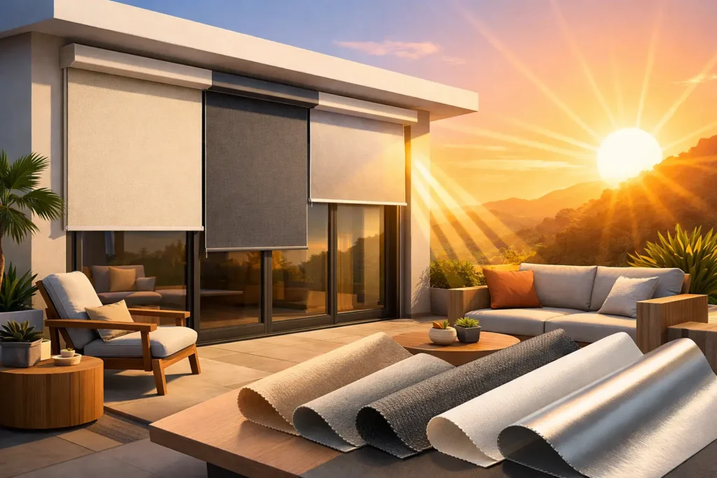 Best Fabrics for Western Sun in Outdoor Blinds