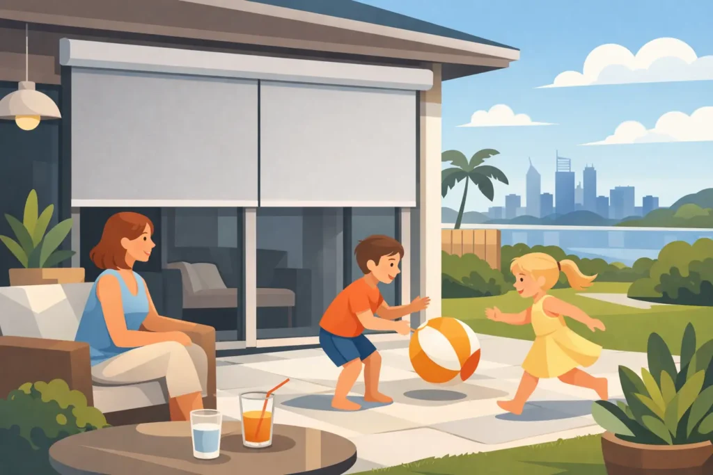 Child Safe Outdoor Blinds for Perth Families