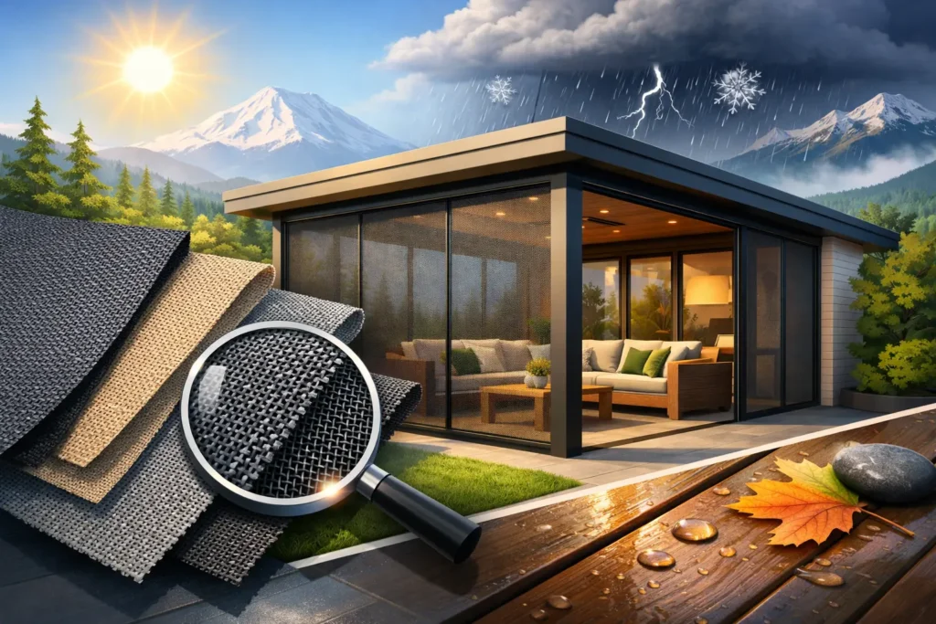 Choosing Patio Screen Fabric for WA Weather