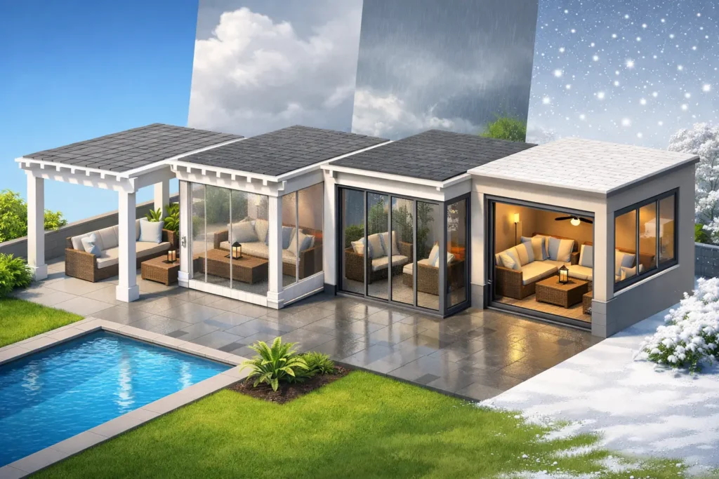 How to Enclose Patio Openings for Any Weather