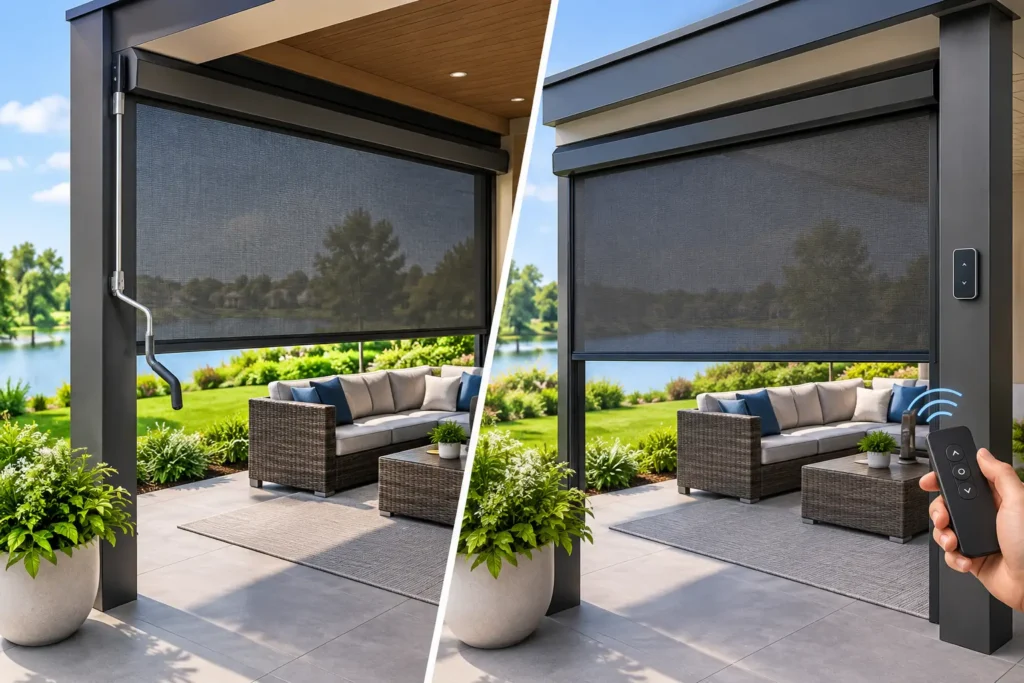 Manual vs Electric Patio Screens Compared