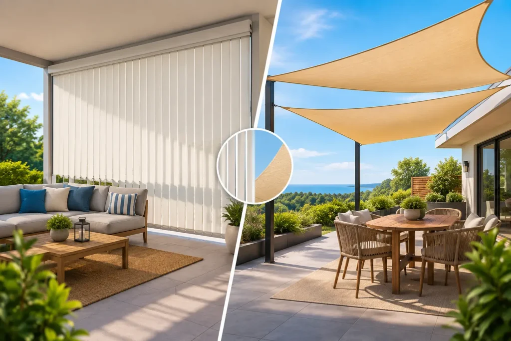 PVC Blinds vs Shade Sails: Which Fits Your Patio?